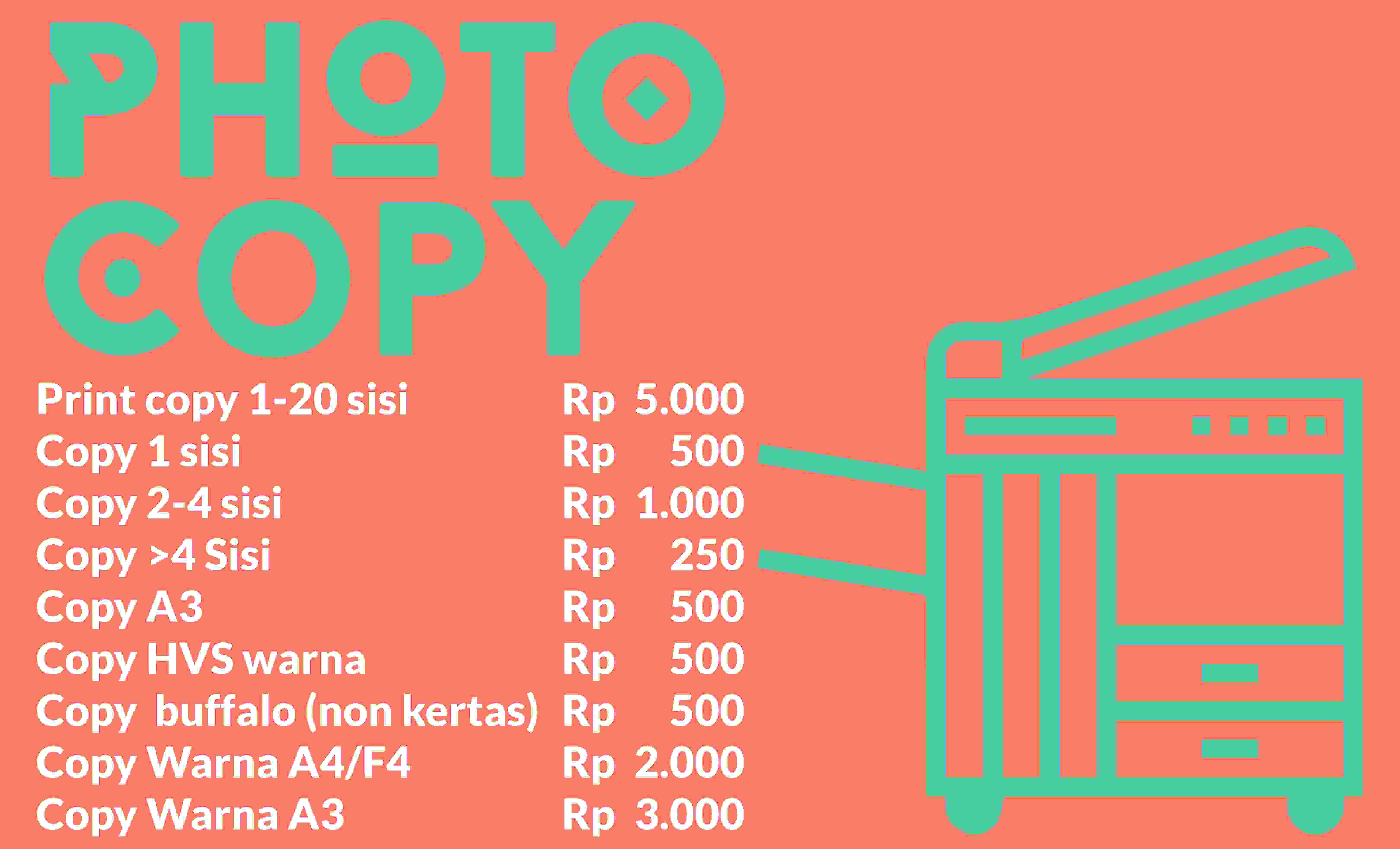 JASA PHOTOCOPY MINIMAL (2-3 SISI)